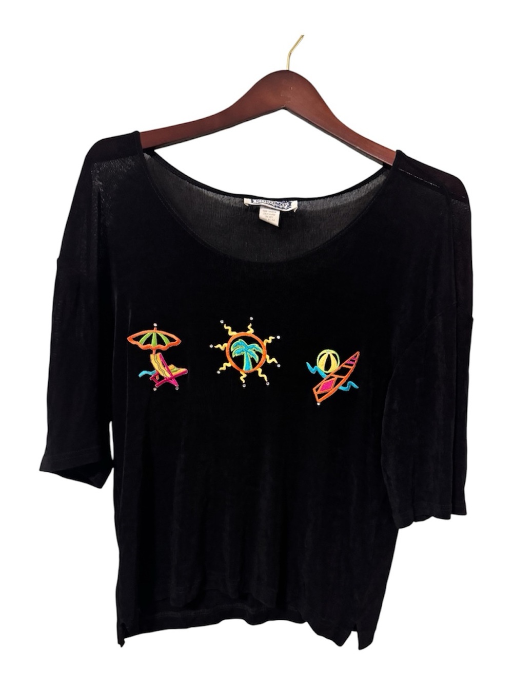 Vintage Kokomo Black Top | Made in USA | Size S